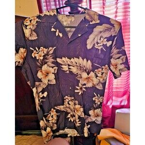 MCEDAR Hawaiian Shirt Small Short Sleeve Button Down Bluish Size S Men Women